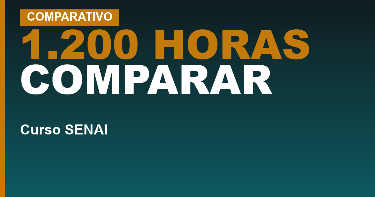 1.200 HORAS COMPARAR — Comparar instituições e tipos de curso profissionalizante