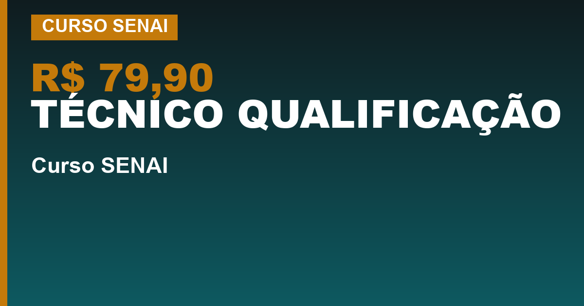 R$ 79,90 TÉCNICO QUALIFICAÇÃO — Curso técnico ou qualificação profissional: qual vale mais a pena