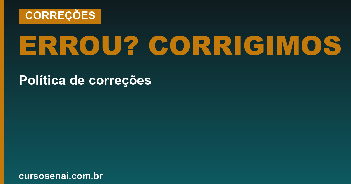ERROU? CORRIGIMOS — Política de correções